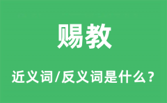 赐教的近义词和反义词是什么_赐教是什么意思?