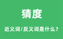 猜度的近义词和反义词是什么_猜度是什么意思?