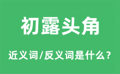<b>初露头角的近义词和反义词是什么_初露头角是什么意思?</b>