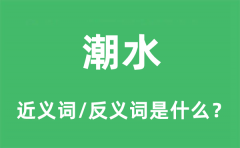 潮水的近义词和反义词是什么_潮水是什么意思?