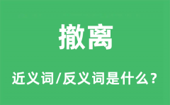撤离的近义词和反义词是什么_撤离是什么意思?