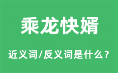 <b>乘龙快婿的近义词和反义词是什么_乘龙快婿是什么意思?</b>