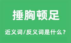 捶胸顿足的近义词和反义词是什么_捶胸顿足是什么意思?