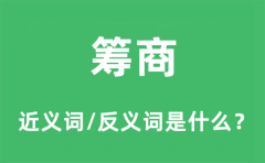 <b>筹商的近义词和反义词是什么_筹商是什么意思?</b>