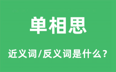 单相思的近义词和反义词是什么_单相思是什么意思?