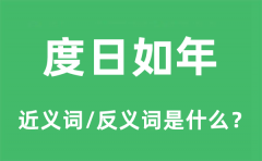 度日如年的近义词和反义词是什么_度日如年是什么意思?