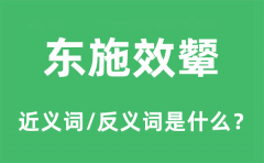 东施效颦的近义词和反义词是什么_东施效颦是什么意思?