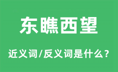 东瞧西望的近义词和反义词是什么_东瞧西望是什么意思?