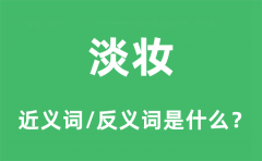 淡妆的近义词和反义词是什么_淡妆是什么意思?