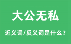 大公无私的近义词和反义词是什么_大公无私是什么意思?