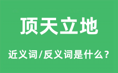 顶天立地的近义词和反义词是什么_顶天立地是什么意思?