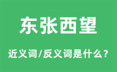 东张西望的近义词和反义词是什么_东张西望是什么意思?