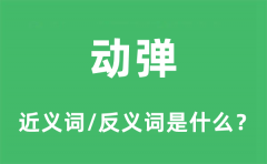 动弹的近义词和反义词是什么_动弹是什么意思?