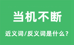 当机不断的近义词和反义词是什么_当机不断是什么意思?