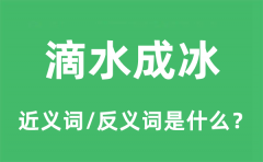 滴水成冰的近义词和反义词是什么_滴水成冰是什么意思?