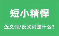 短小精悍的近义词和反义词是什么_短小精悍是什么意思?