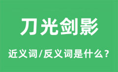 刀光剑影的近义词和反义词是什么_刀光剑影是什么意思?