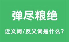 弹尽粮绝的近义词和反义词是什么_弹尽粮绝是什么意思?