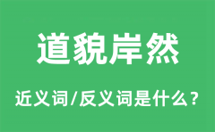道貌岸然的近义词和反义词是什么_道貌岸然是什么意思?