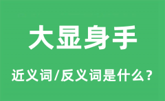 大显身手的近义词和反义词是什么_大显身手是什么意思?