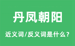 丹凤朝阳的近义词和反义词是什么_丹凤朝阳是什么意思?