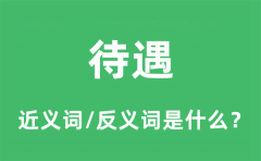 待遇的近义词和反义词是什么_待遇是什么意思?