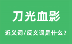 刀光血影的近义词和反义词是什么_刀光血影是什么意思?