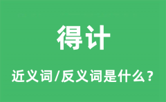 得计的近义词和反义词是什么_得计是什么意思?