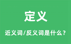 定义的近义词和反义词是什么_定义是什么意思?