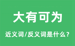 大有可为的近义词和反义词是什么_大有可为是什么意思?