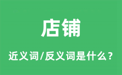 店铺的近义词和反义词是什么_店铺是什么意思?