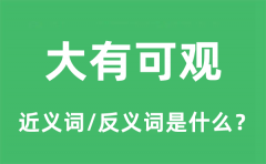 大有可观的近义词和反义词是什么_大有可观是什么意思?