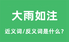 大雨如注的近义词和反义词是什么_大雨如注是什么意思?