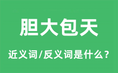 <b>胆大包天的近义词和反义词是什么_胆大包天是什么意思?</b>