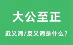 大公至正的近义词和反义词是什么_大公至正是什么意思?