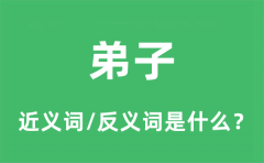 弟子的近义词和反义词是什么_弟子是什么意思?