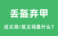 丢盔弃甲的近义词和反义词是什么_丢盔弃甲是什么意思?