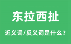 东拉西扯的近义词和反义词是什么_东拉西扯是什么意思?