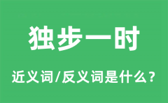 独步一时的近义词和反义词是什么_独步一时是什么意思?