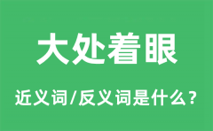 大处着眼的近义词和反义词是什么_大处着眼是什么意思?