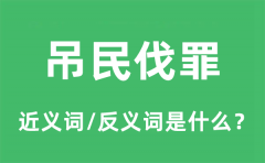 吊民伐罪的近义词和反义词是什么_吊民伐罪是什么意思?