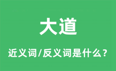 大道的近义词和反义词是什么_大道是什么意思?