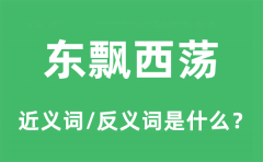 东飘西荡的近义词和反义词是什么_东飘西荡是什么意思?