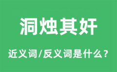 洞烛其奸的近义词和反义词是什么_洞烛其奸是什么意思?
