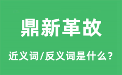 鼎新革故的近义词和反义词是什么_鼎新革故是什么意思?