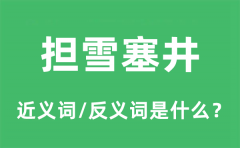 担雪塞井的近义词和反义词是什么_担雪塞井是什么意思?