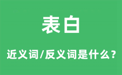 表白的近义词和反义词是什么_表白是什么意思?