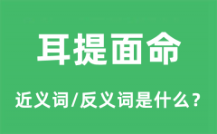 耳提面命的近义词和反义词是什么_耳提面命是什么意思?