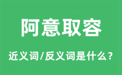 阿意取容的近义词和反义词是什么_阿意取容是什么意思?