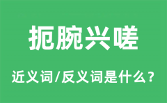 扼腕兴嗟的近义词和反义词是什么_扼腕兴嗟是什么意思?